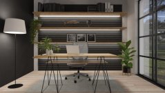 Lamely Velebi Plus černý filc 450 x 450 mm, sada 4 panely 882 Black